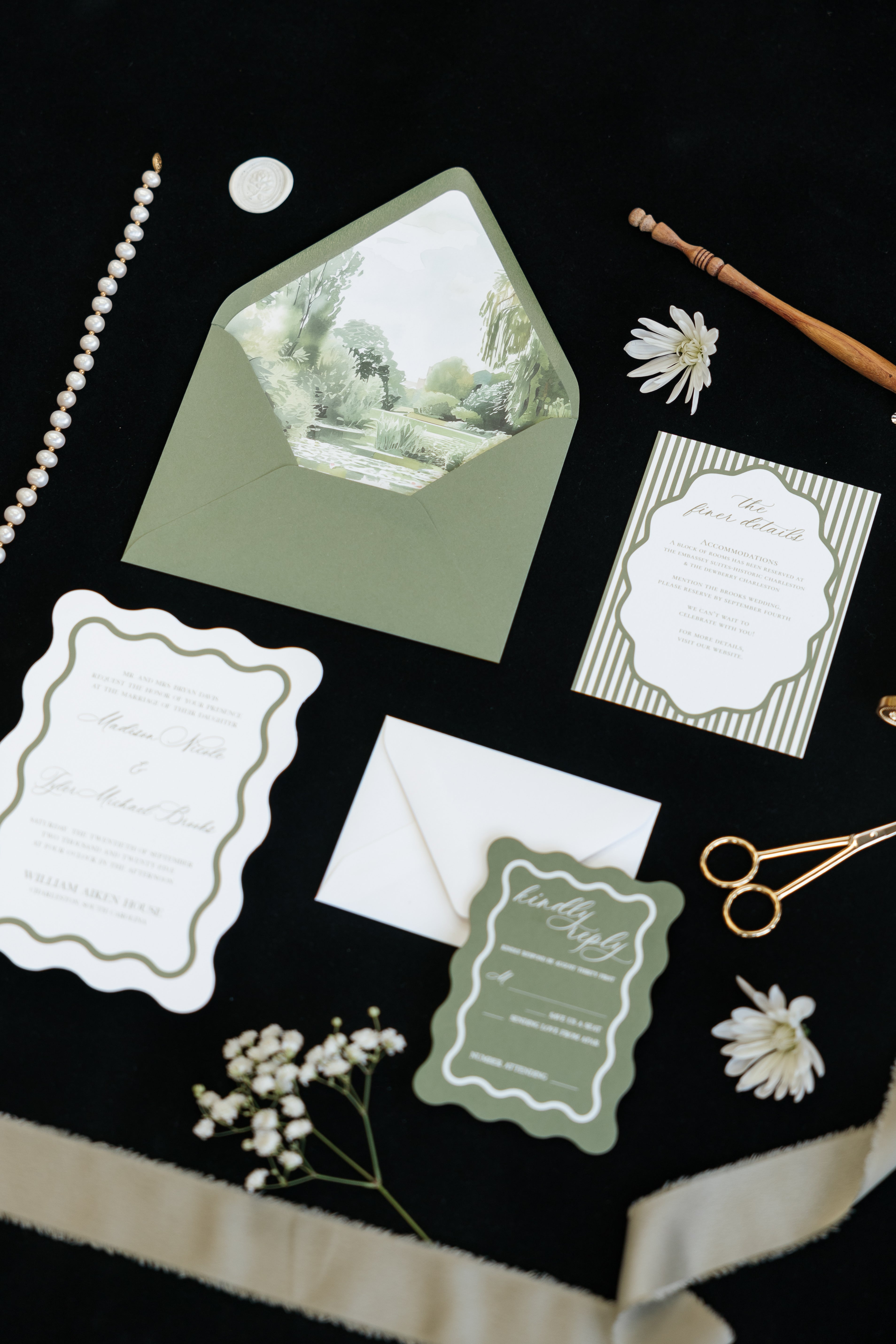 The Willow Semi-Custom Invitation Suite