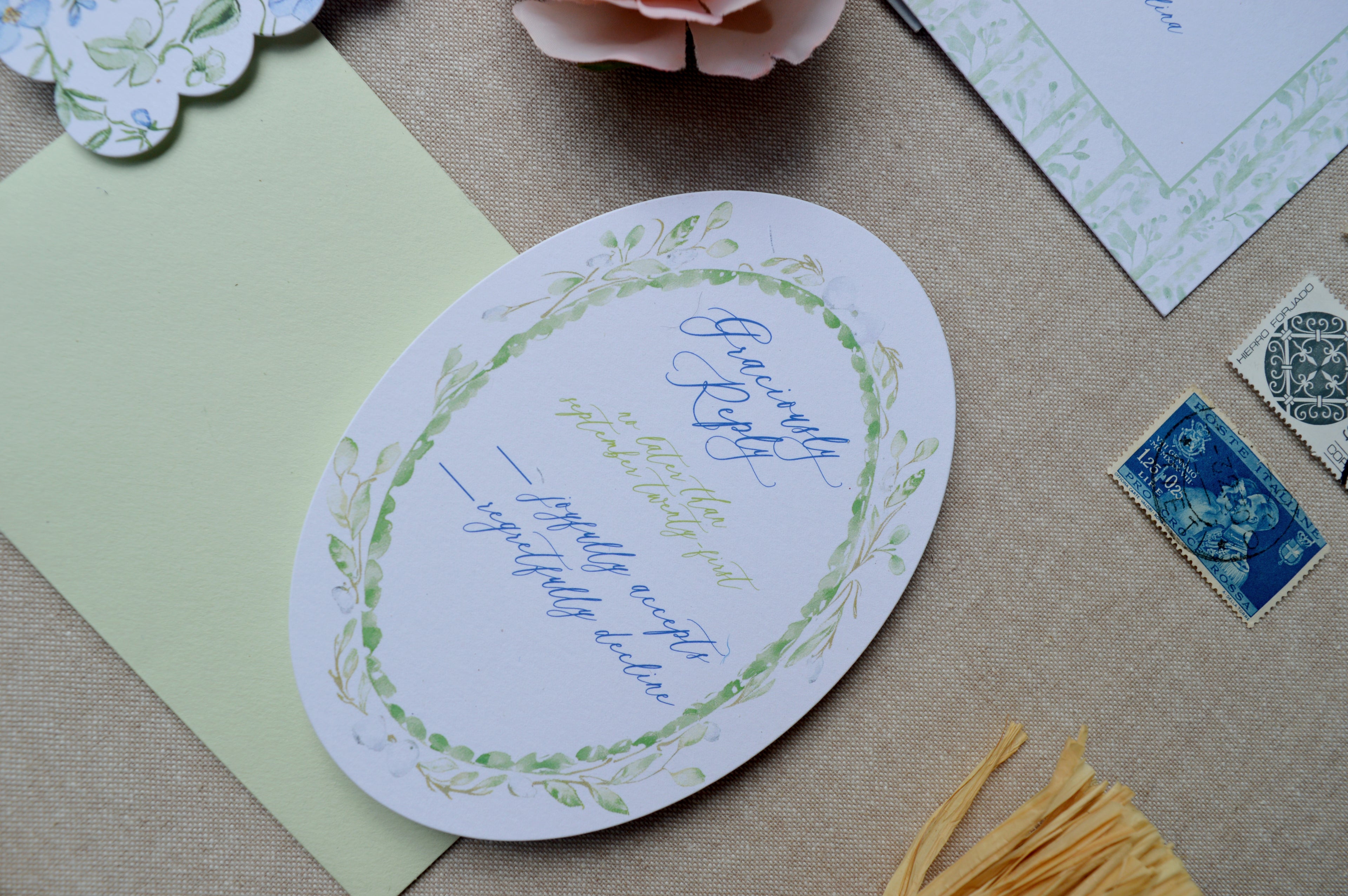 The Forget-Me-Not Semi-Custom Invitation Suite
